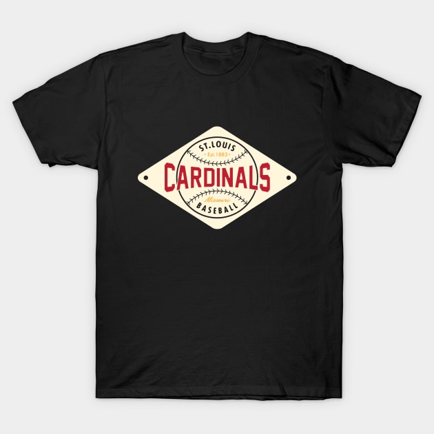 St. Louis Cardinals Diamond 2 by Buck Tee T-Shirt by Buck Tee